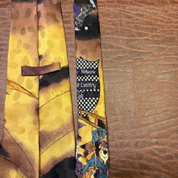 VTG Golf & Country Club 100% Silk Tie Fred Flintdtone/George Jetson/Yogi/BooBoo - Picture 4 of 7